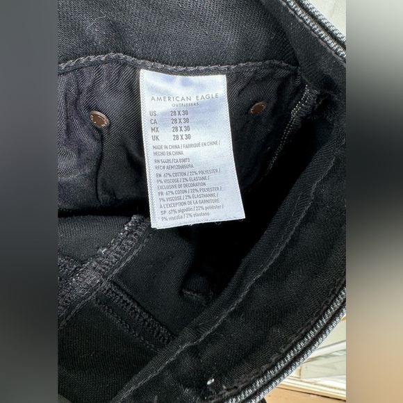 American Eagle Next Level Flex Skinny Black Jeans Men’s 28x30 - Picture 7 of 11